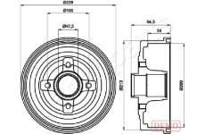 Brzdový bubon JAPANPARTS TA-0412C