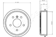 Brzdový bubon JAPANPARTS TA-0500