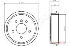 Brzdový bubon JAPANPARTS TA-0500C