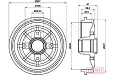 Brzdový bubon JAPANPARTS TA-0609C