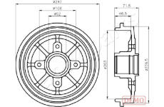 Brzdový bubon JAPANPARTS TA-0610C