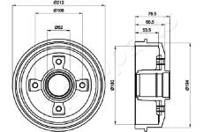 Brzdový bubon JAPANPARTS TA-0612