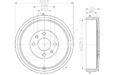 Brzdový bubon JAPANPARTS TA-0613