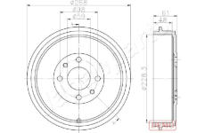 Brzdový bubon JAPANPARTS TA-0613C
