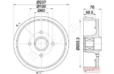 Brzdový bubon JAPANPARTS TA-0700C