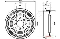 Brzdový bubon JAPANPARTS TA-0703C