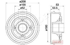 Brzdový bubon JAPANPARTS TA-0709C