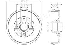 Brzdový bubon JAPANPARTS TA-0710