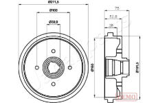 Brzdový bubon JAPANPARTS TA-0901C