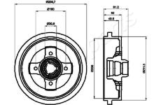 Brzdový bubon JAPANPARTS TA-0909