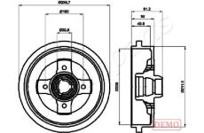 Brzdový bubon JAPANPARTS TA-0909C