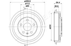 Brzdový bubon JAPANPARTS TA-0911