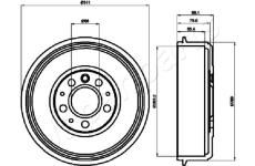 Brzdový bubon JAPANPARTS TA-0914