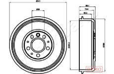 Brzdový bubon JAPANPARTS TA-0914C