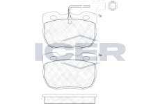 Sada brzdových destiček, kotoučová brzda ICER 140839