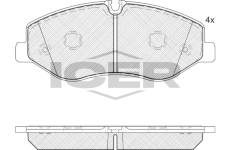 Sada brzdových destiček, kotoučová brzda ICER 142191