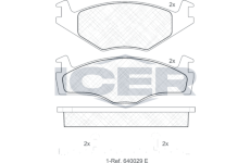 Sada brzdových destiček, kotoučová brzda ICER 180460