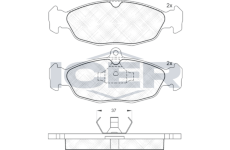 Sada brzdových destiček, kotoučová brzda ICER 180858