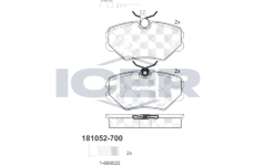 Sada brzdových destiček, kotoučová brzda ICER 181052-700