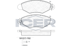 Sada brzdových destiček, kotoučová brzda ICER 181217-702