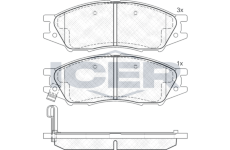Sada brzdových destiček, kotoučová brzda ICER 181635