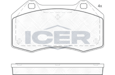 Sada brzdových destiček, kotoučová brzda ICER 181679