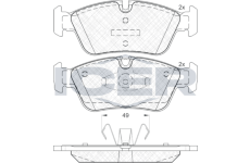 Sada brzdových destiček, kotoučová brzda ICER 181698