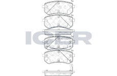 Sada brzdových destiček, kotoučová brzda ICER 181710