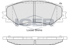 Sada brzdových destiček, kotoučová brzda ICER 181760