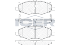 Sada brzdových destiček, kotoučová brzda ICER 181867