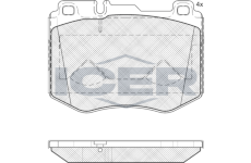 Sada brzdových destiček, kotoučová brzda ICER 182195