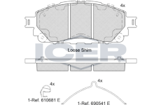 Sada brzdových destiček, kotoučová brzda ICER 182296
