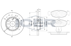Souprava brzd, koutocova brzda ICER 30858-9046