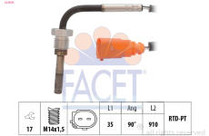 Cidlo, teplota vyfukovych plynu FACET 22.0035