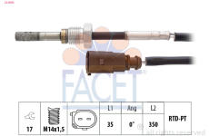 Cidlo, teplota vyfukovych plynu FACET 22.0063