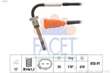 Cidlo, teplota vyfukovych plynu FACET 22.0277