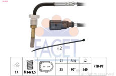 Cidlo, teplota vyfukovych plynu FACET 22.0320