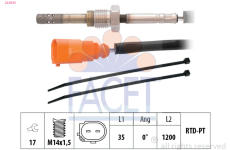 Cidlo, teplota vyfukovych plynu FACET 22.0334