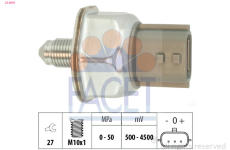 Snímač, tlak paliva FACET 25.0061