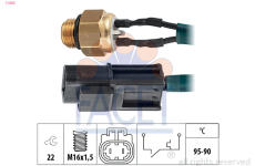 Teplotní spínač, větrák chladiče FACET 7.5055