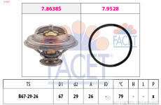 Termostat, chladivo FACET 7.7937