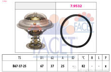 Termostat, chladivo FACET 7.7952