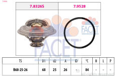 Termostat, chladivo FACET 7.8326
