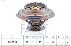 Termostat, chladivo FACET 7.8361S