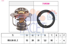 Termostat chladenia FACET 7.8493