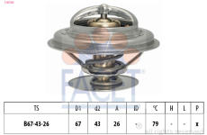 Termostat, chladivo FACET 7.8578S