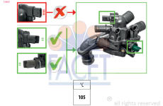 Termostat, chladivo FACET 7.8927