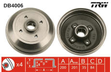 Brzdový buben TRW DB4006