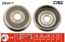 Brzdový buben TRW DB4017