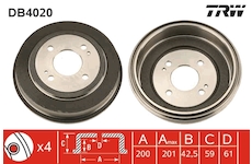 Brzdový buben TRW DB4020